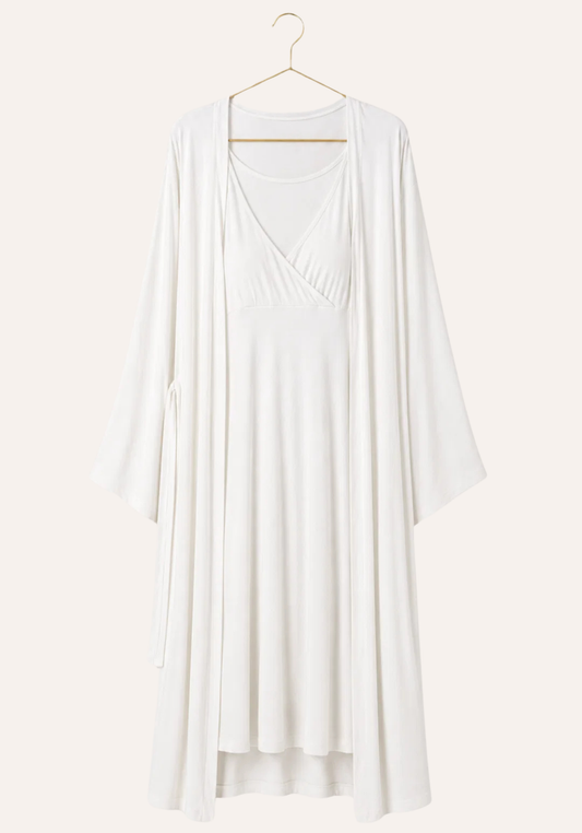 Maternal 2 Piece Robe Nighty Set