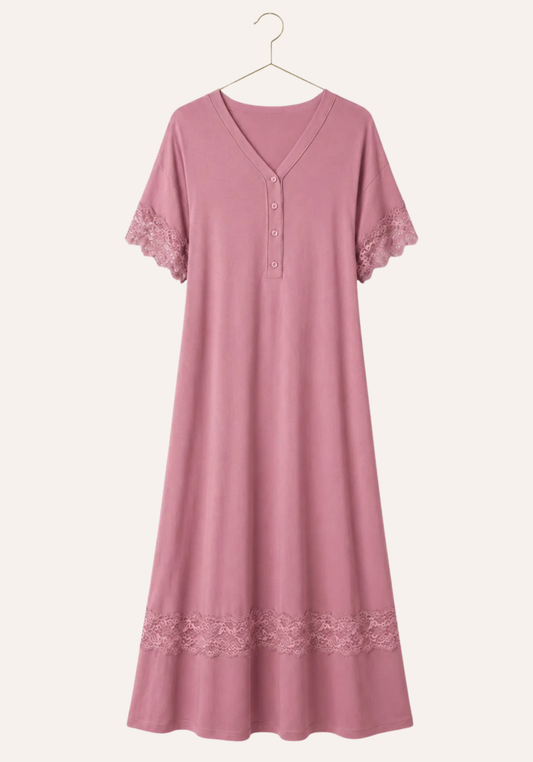 Maternal Short Sleeve Long Nighty