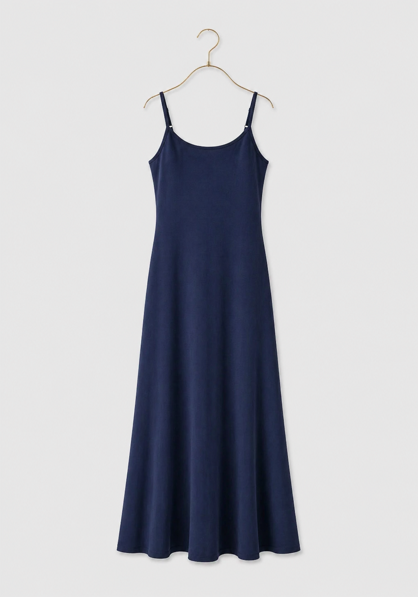 Basic Comfortable Viscose Lycra Shoulder Strap Soft Long Nighty