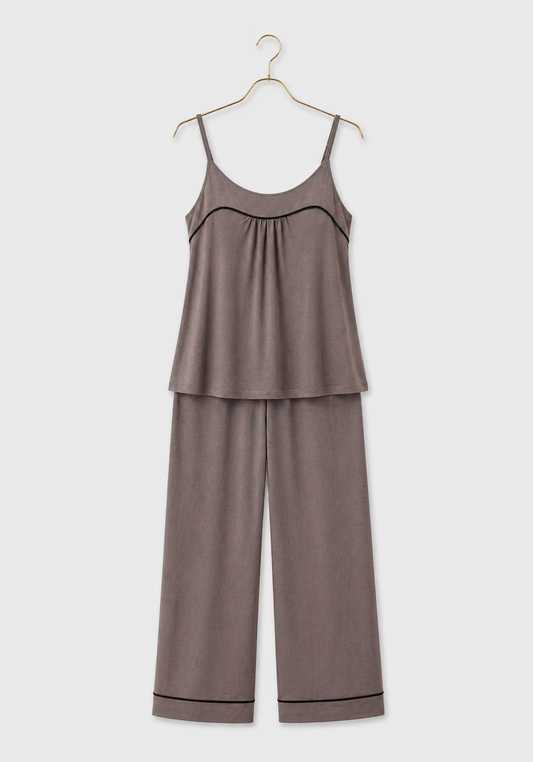 Plain Comfortable Viscose Lycra Shoulder Strap Soft Pajamas