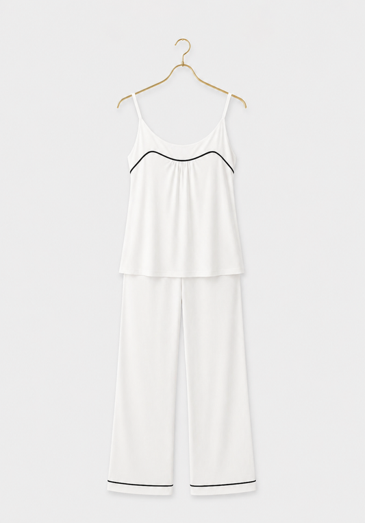 Plain Comfortable Viscose Lycra Shoulder Strap Soft Pajamas