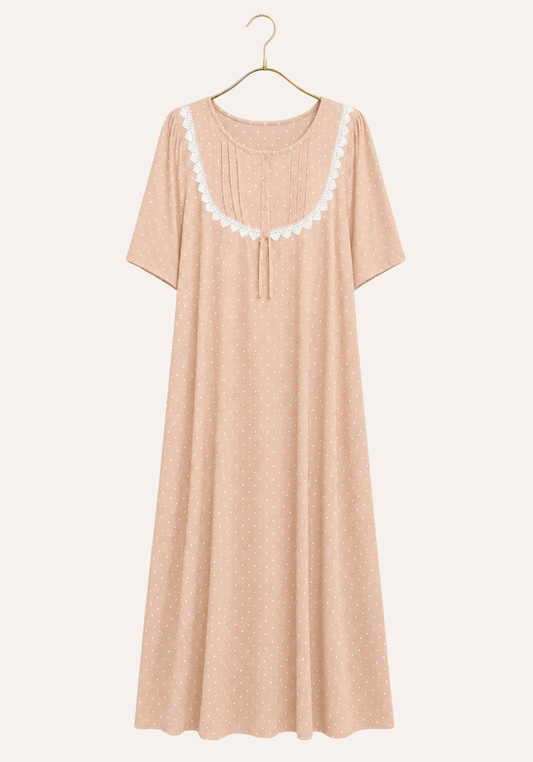 Maternal Short Sleeve Long Nighty