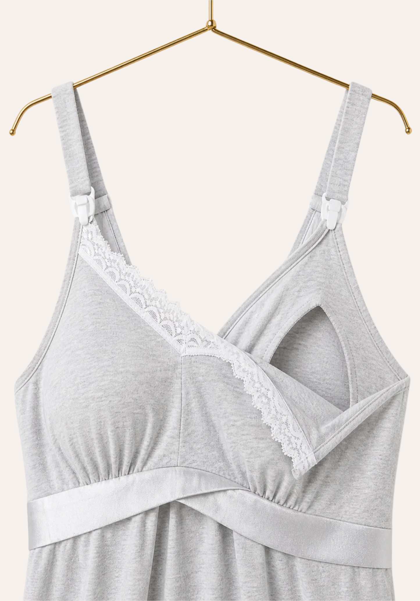 Plain Shoulder Strap Short Nighty