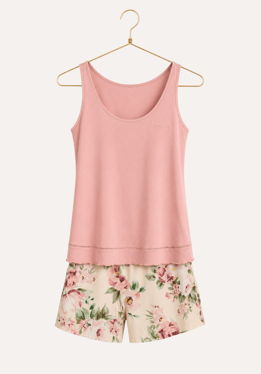 Short Set: Sleeveless Top And Shorts (Viscose Lycra)