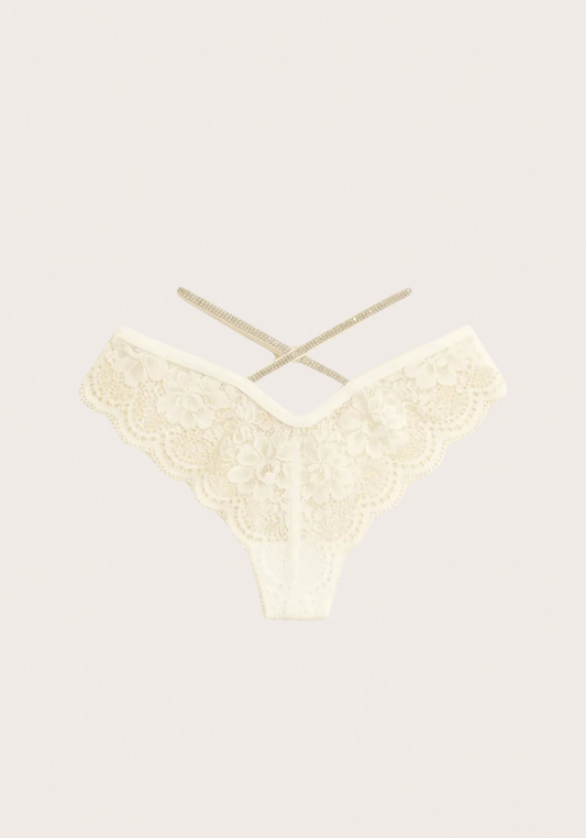 Front Back X-Strap V-Lace Panties