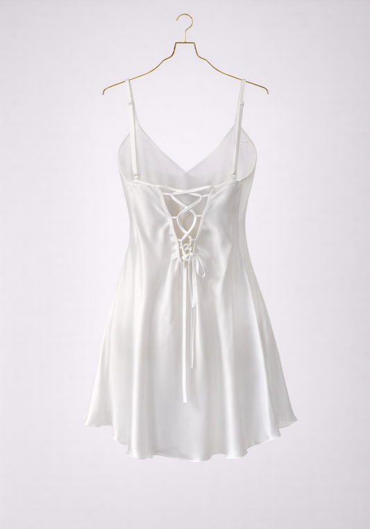 Bridal Schiffon Satin Short Robe Set