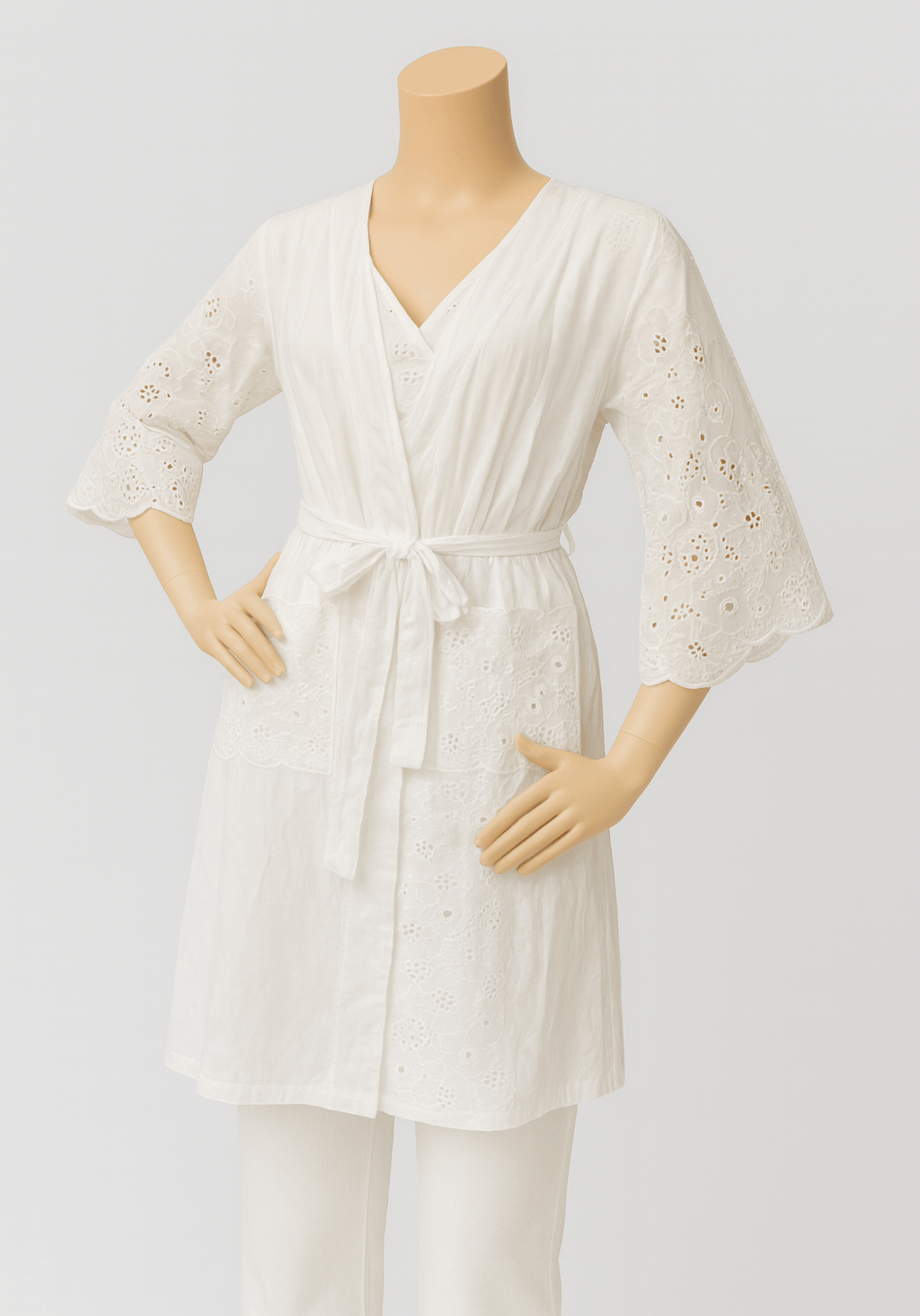 Maternal Cotton 3 Piece Robe Pajama Set