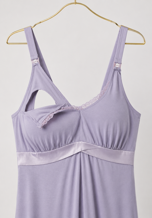 Maternal Plain Shoulder Strap Short Nighty (Viscose Lycra)