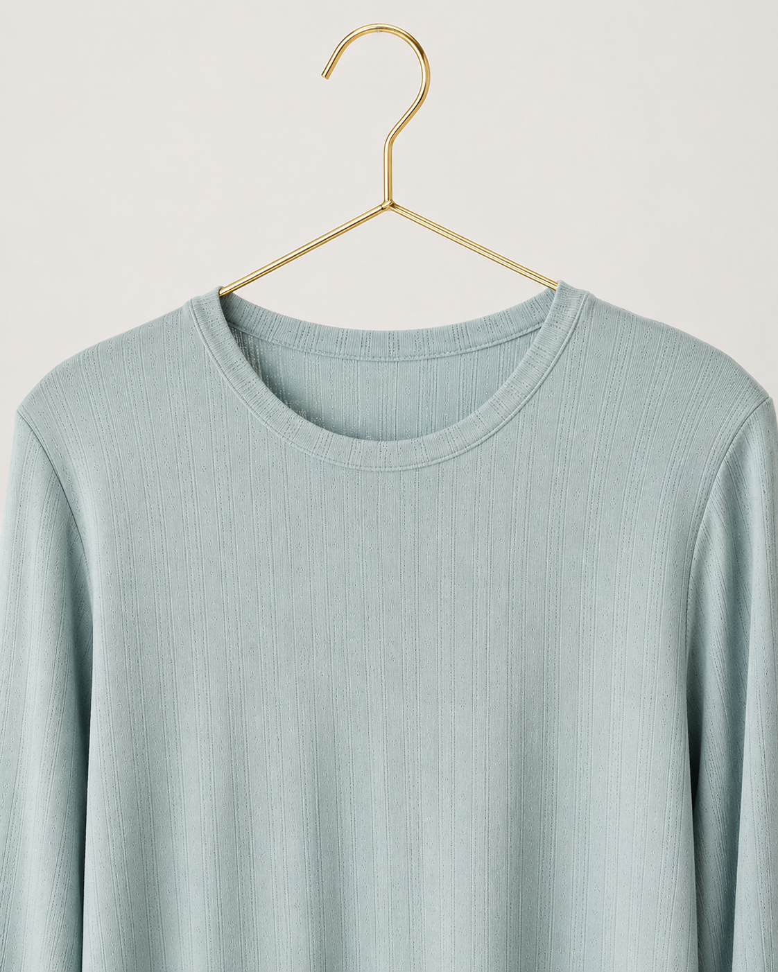 Plain Long Sleeve Top And Pant Pajamas