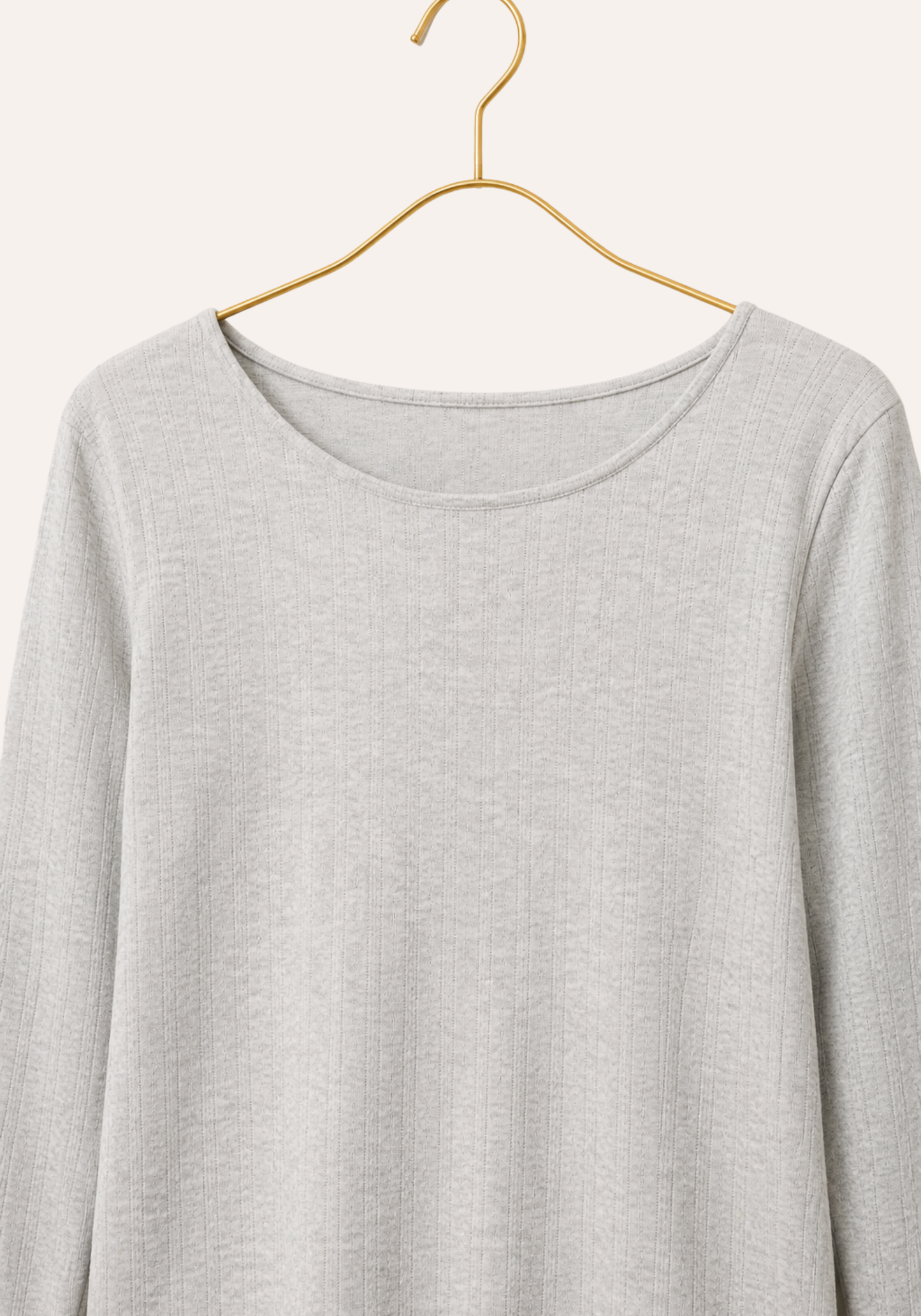 Plain Long Sleeve Top And Pant Pajamas