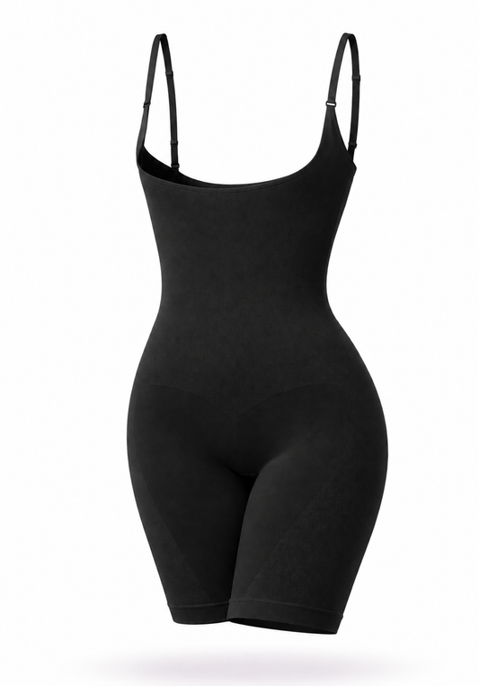Thin Shoulder Strap Bra-Less Full Body Long Short Suit Shaper