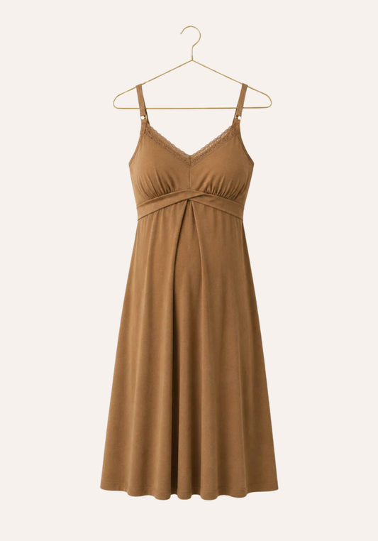Maternal Nighty: Shoulder Strap Short Nighty (Vis Els)