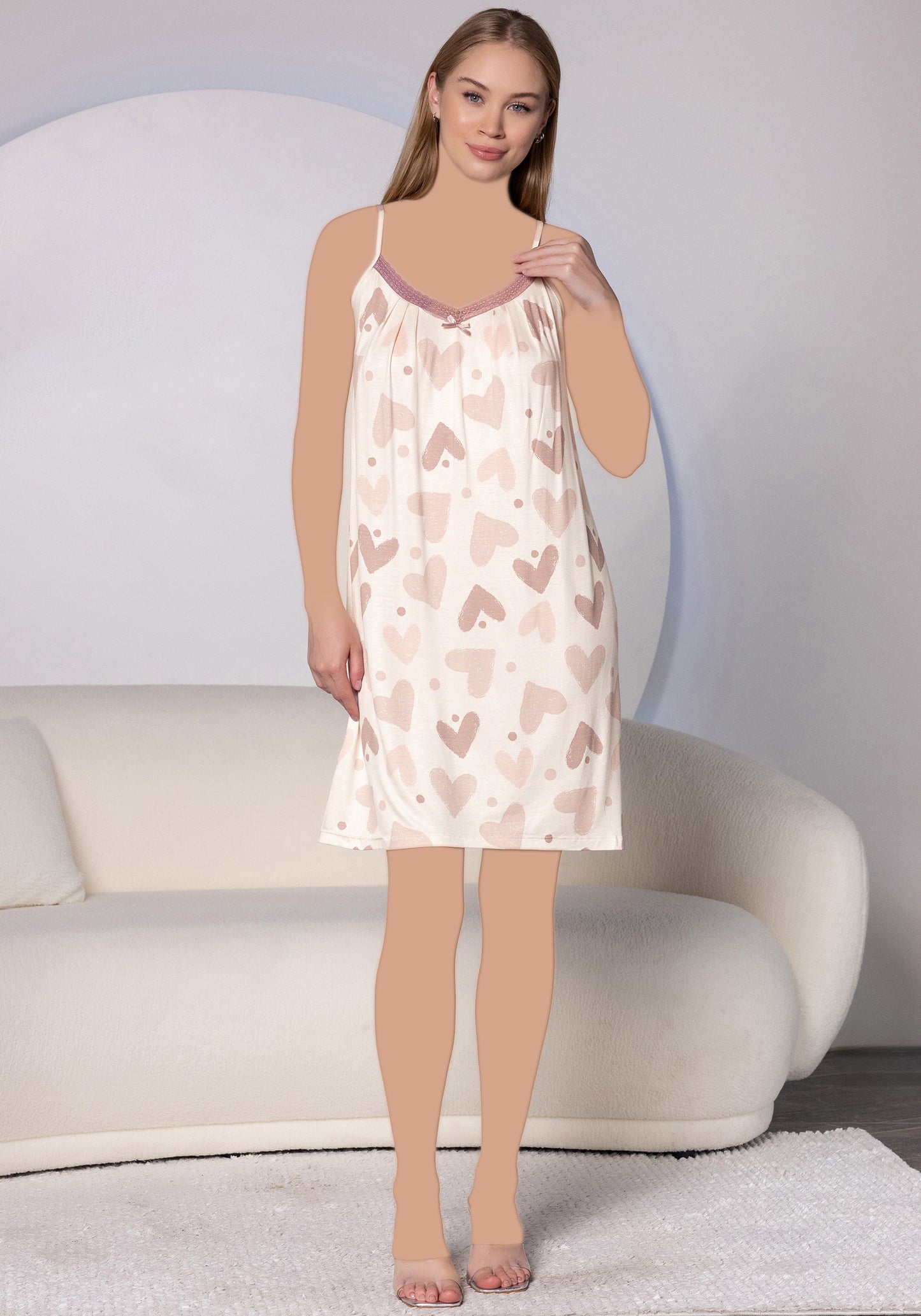 Plus Size Sleeveless Nighty