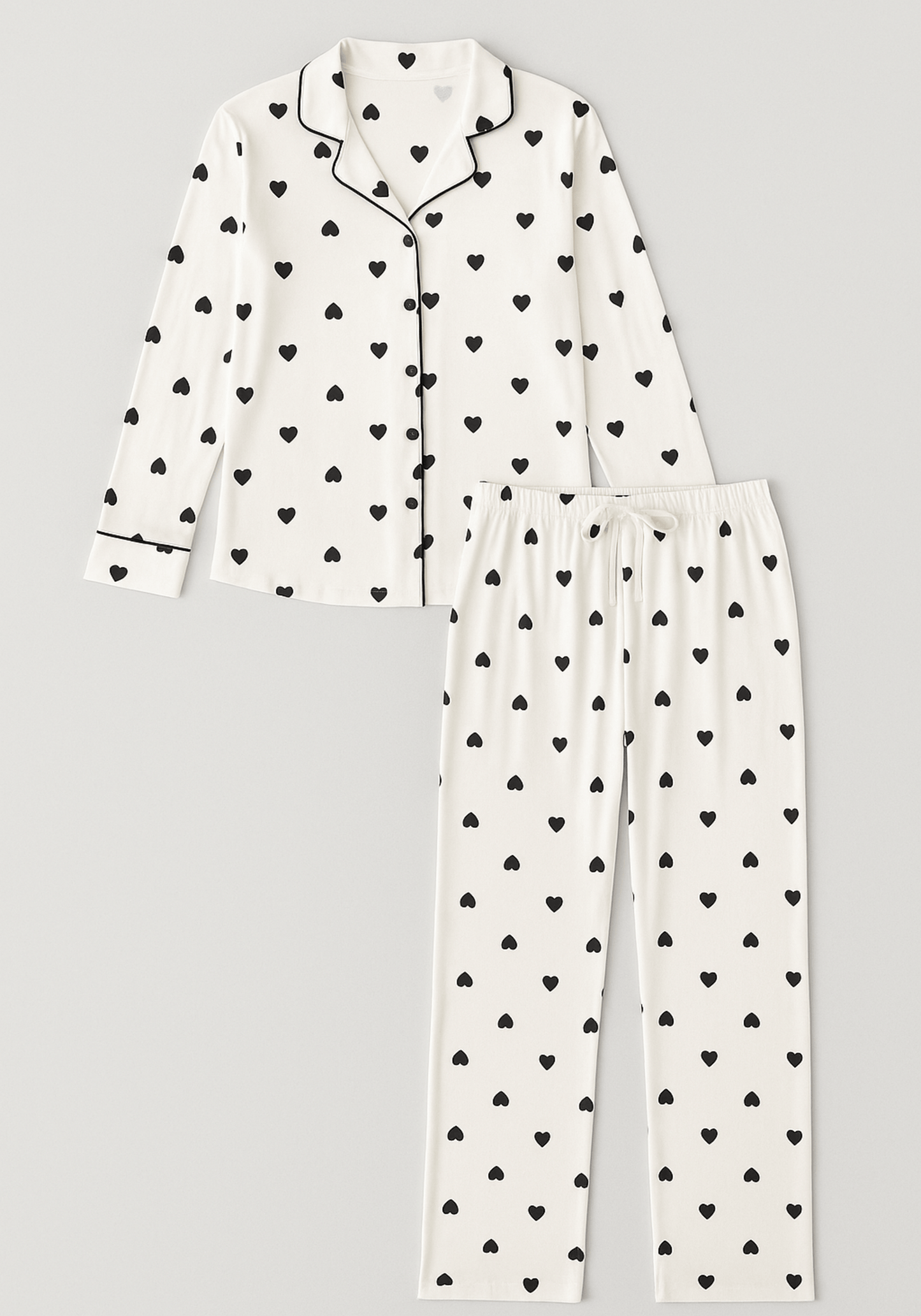 Maternal Thermal Lycra Collar Button Long Sleeve Pajama