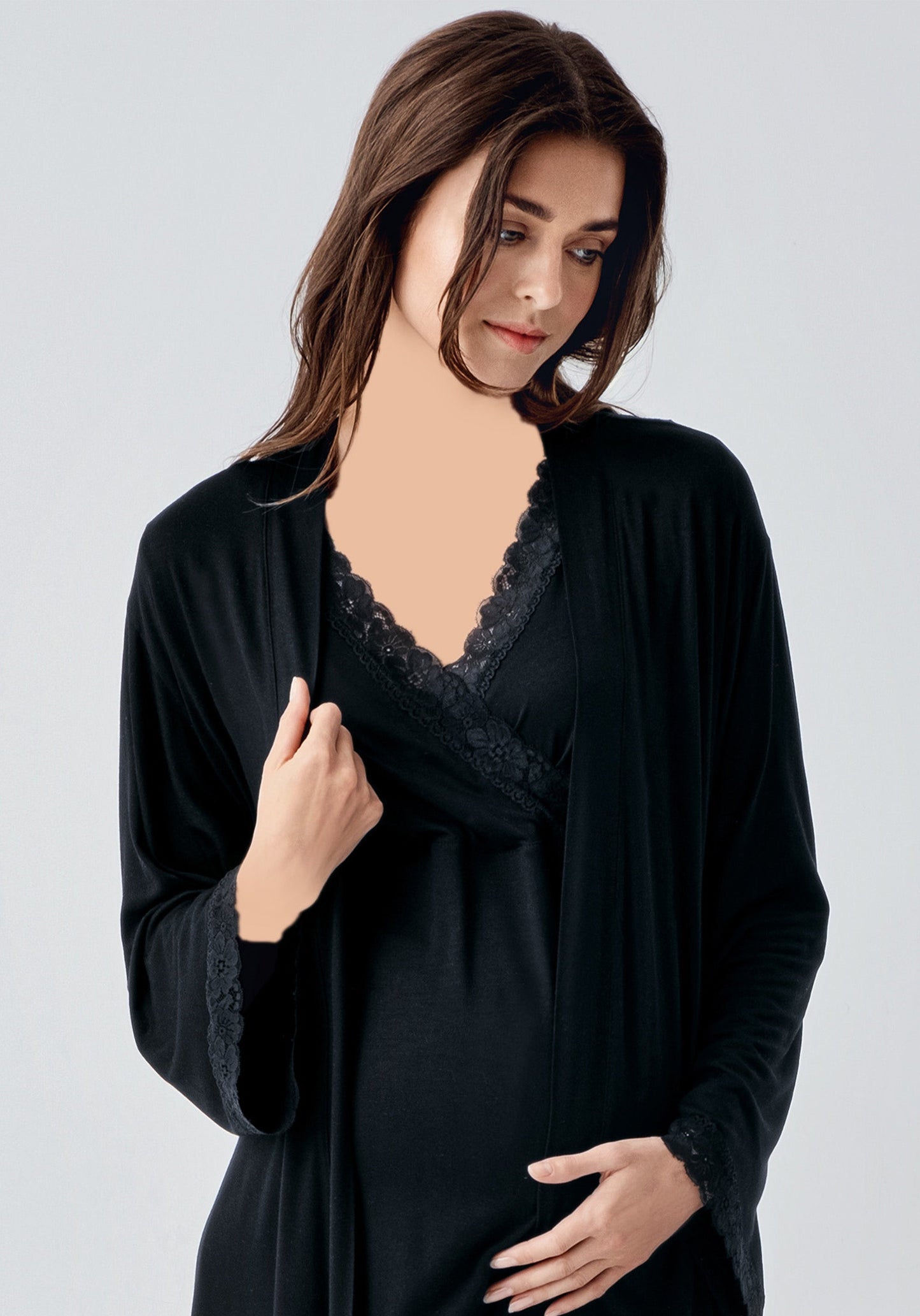 طقم بيجامة للأمومة مكون من 3 قطع