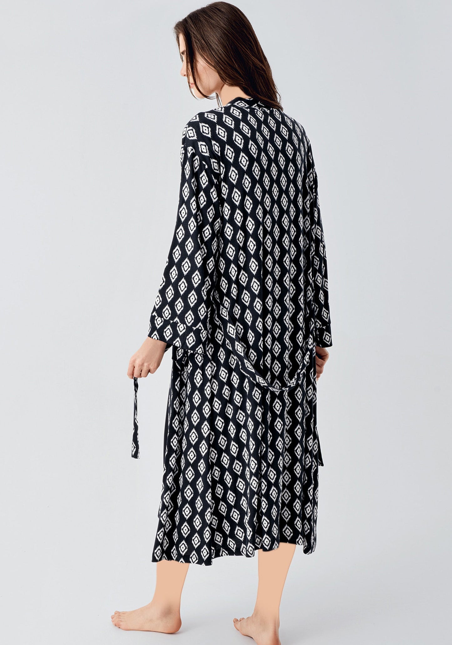 طقم نوم مطبوع للأمومة مكون من قطعتين