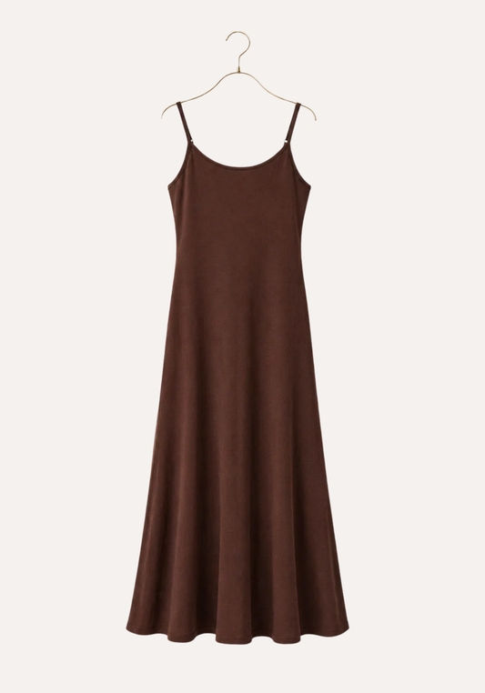 Basic Comfortable Viscose Lycra Shoulder Strap Soft Long Nighty