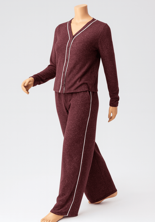 Long Sleeve Button Top Soft Touch Pajama