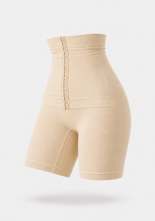 Full Tummy-Coverage Long Short Shaper With Extra Tummy Tightening Clips