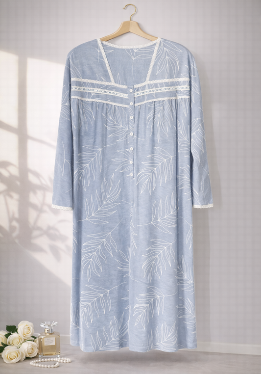 Long Sleeve Long Night Gown
