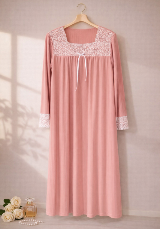 Long Sleeve Long Night Gown