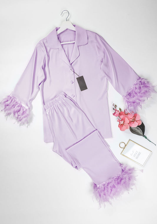 LNGR Collar Button Furr Pajama