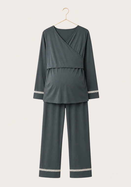 Maternal Cotton Lycra Long Sleeve Pajamas