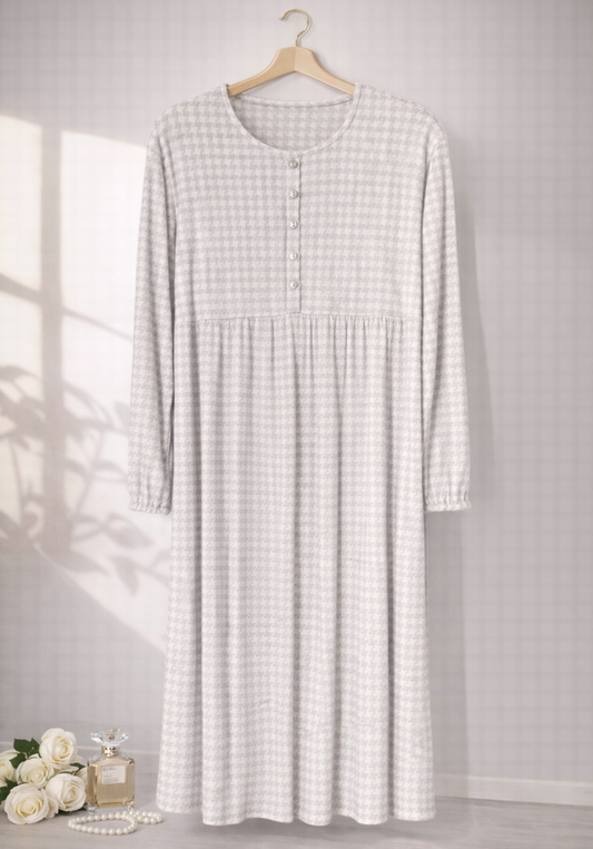 Long Sleeve Long Night Gown