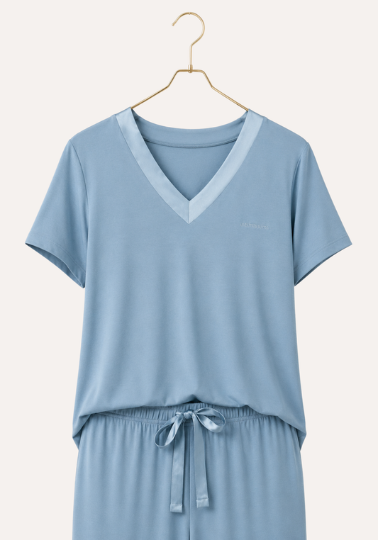 Pajamas: Short Sleeve Top And Pants (Viscose Lycra)