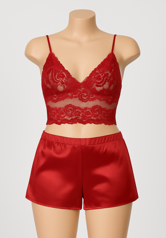 LNGR 4 Piece Satin Set