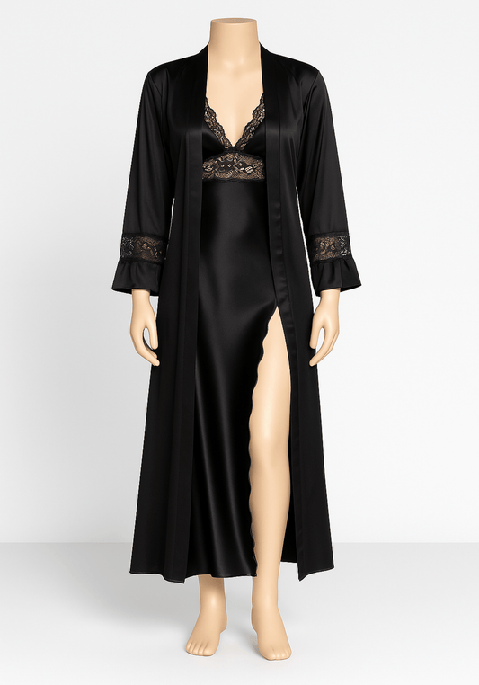 Bridal Long Satin Robe Set