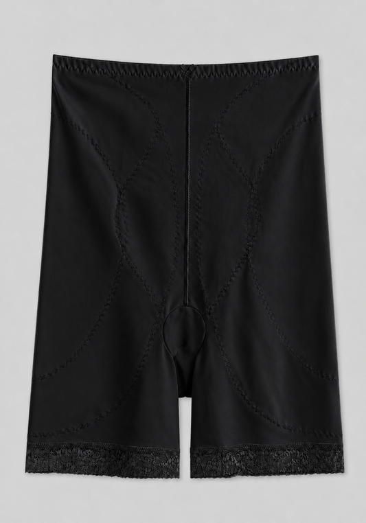Corset: High Waist Shorts Corset With Lace Detail In The Bottom