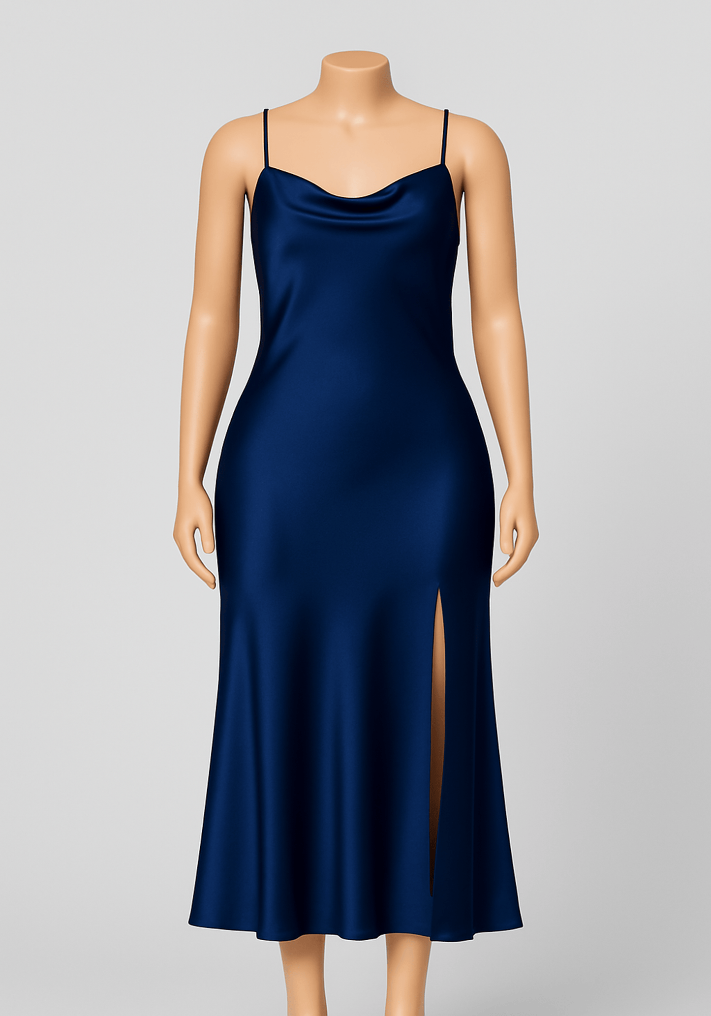 LNGR 2 Piece Long Satin Furr Robe Set