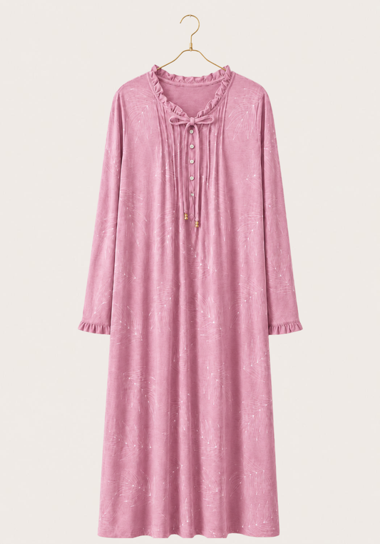 Long Sleeve Long Night Gown