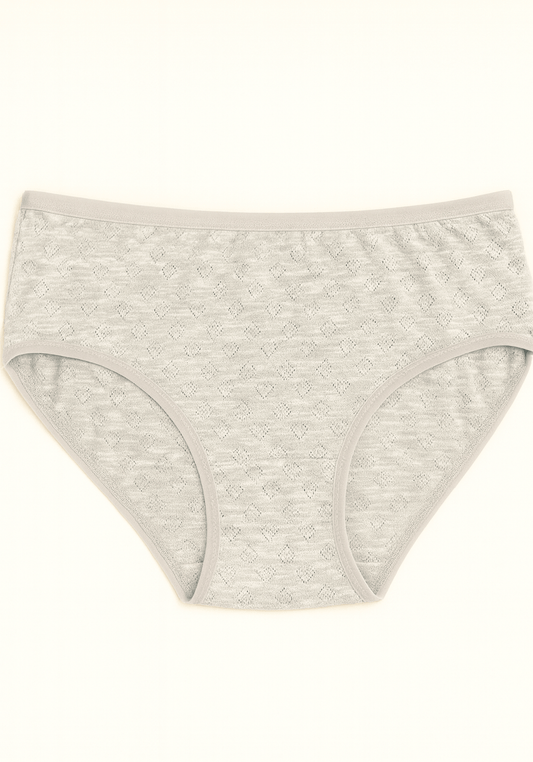 Heart Pattern Rib Panties