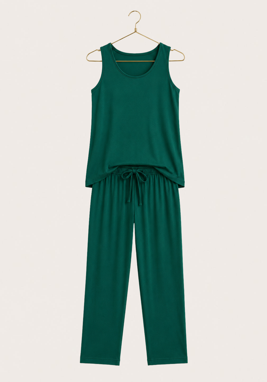 Modal Pajama: Sleeveless Top And Bermuda Pants