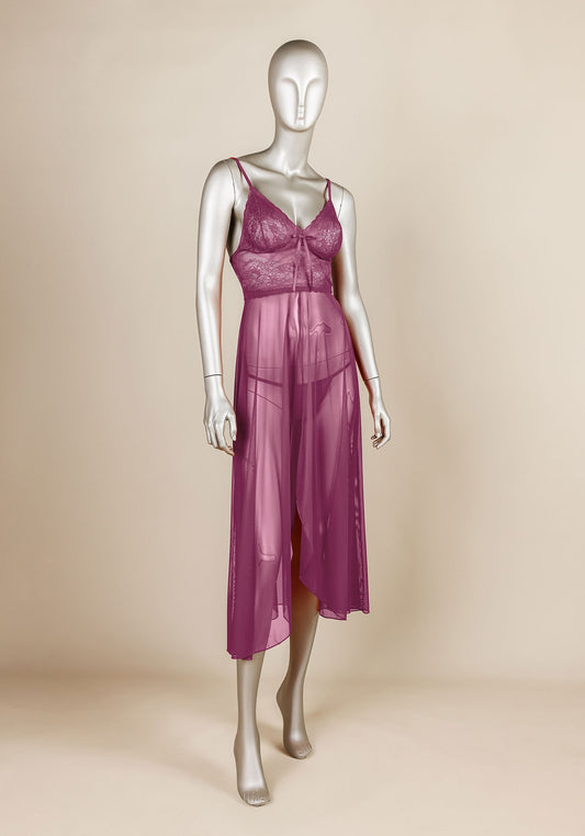 Lingerie Mesh Long Nighty
