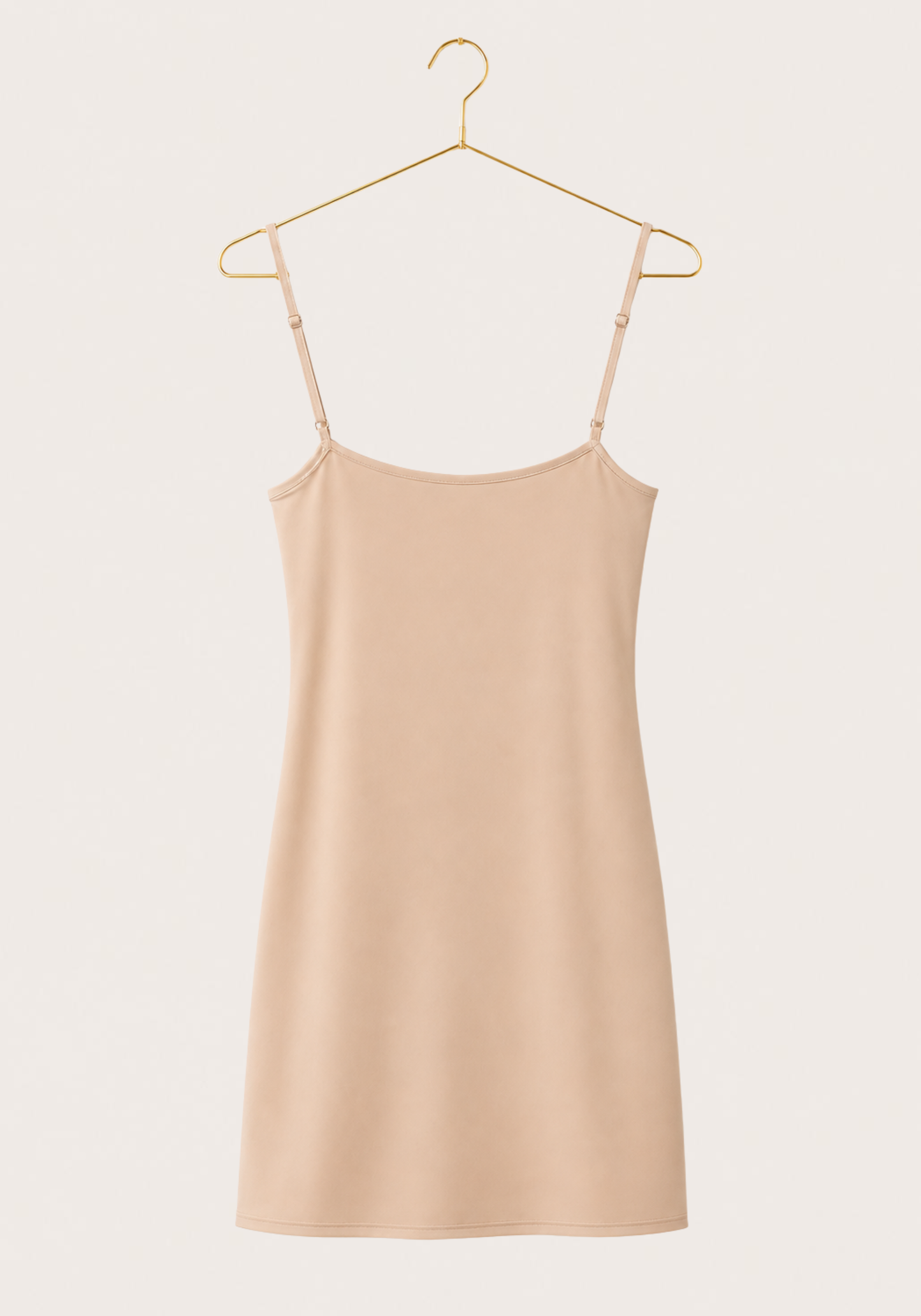 Underdress: Basic Plain Shoulder Strap Short Jupon Nighty (80% Polyamide 20% Lycra)