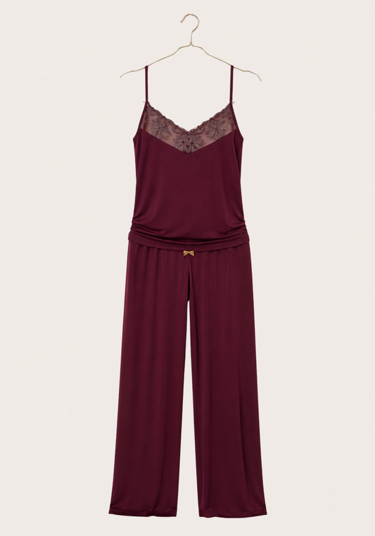 3 Piece Lace Velour Set