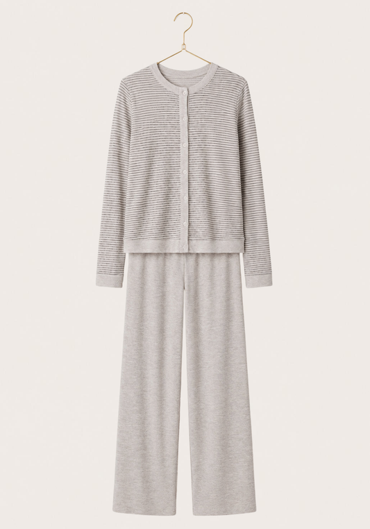Long Sleeve Button Top Soft Touch Pajama