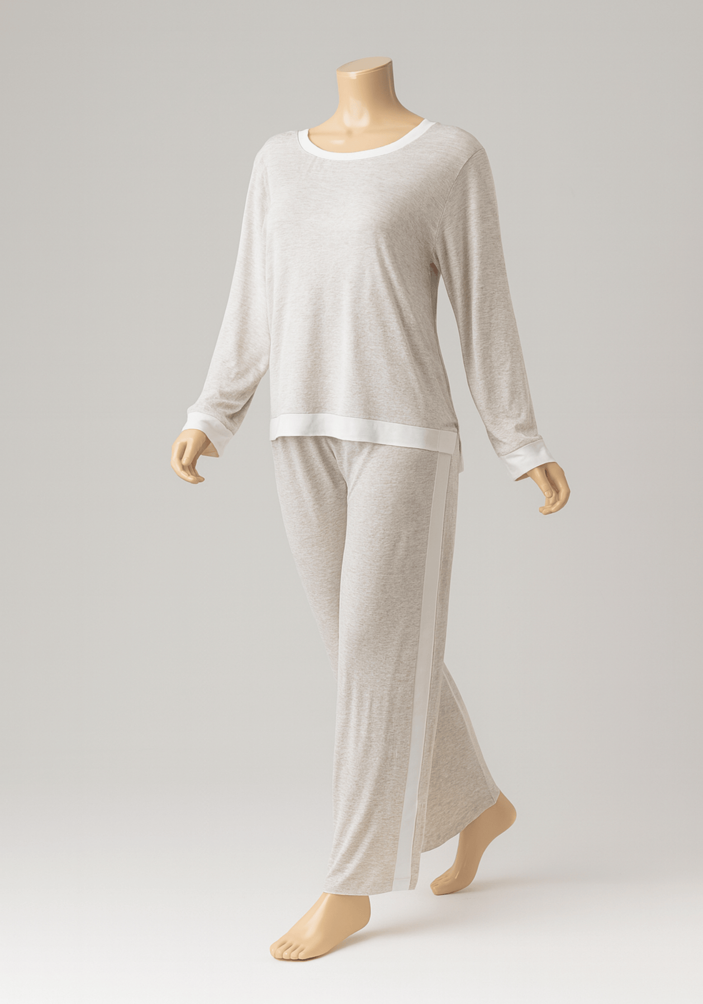 Sporty Long Sleeve Viscose Lycra Pajama