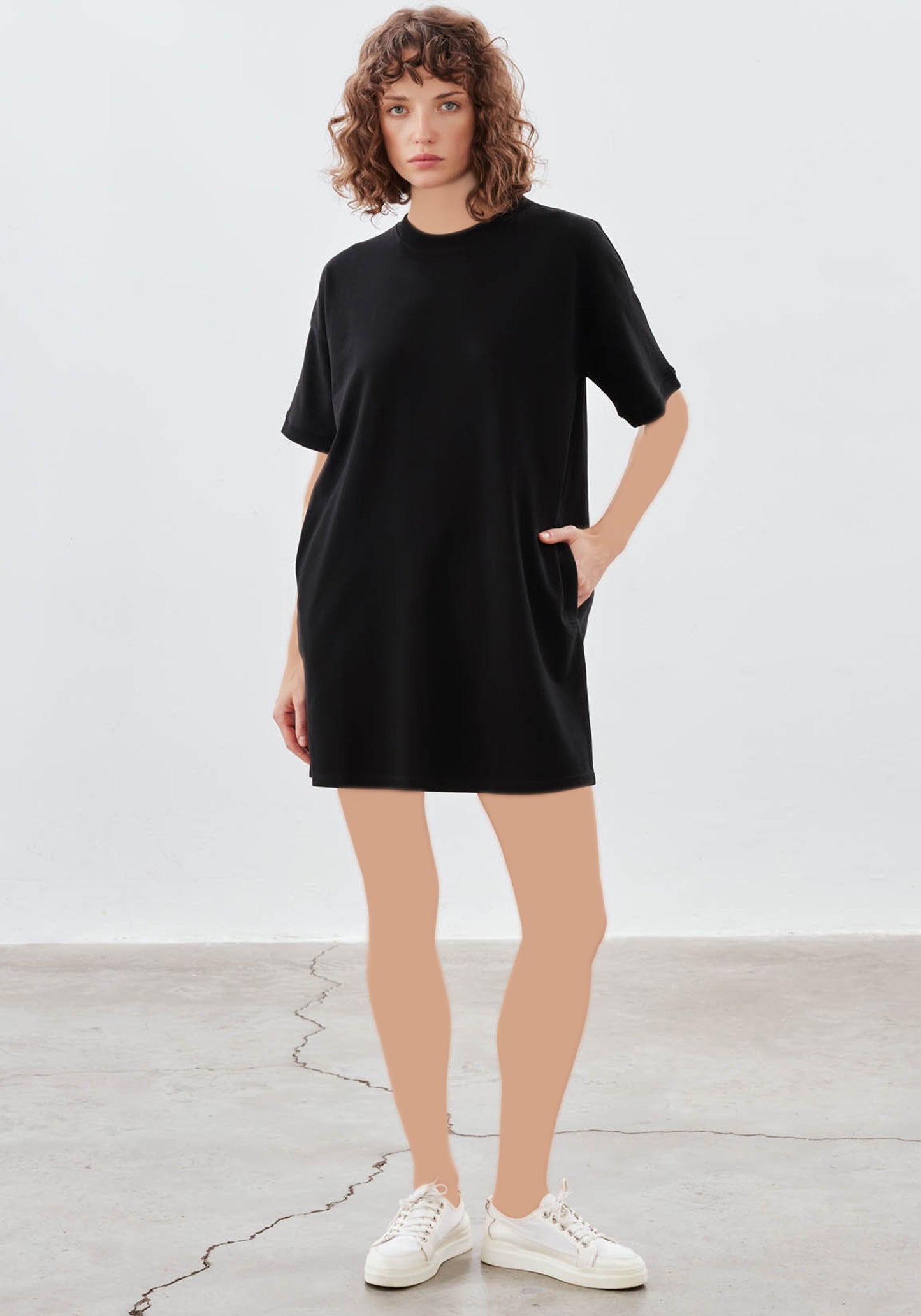 Cotton Pique Pocket Short Sleeve Dress