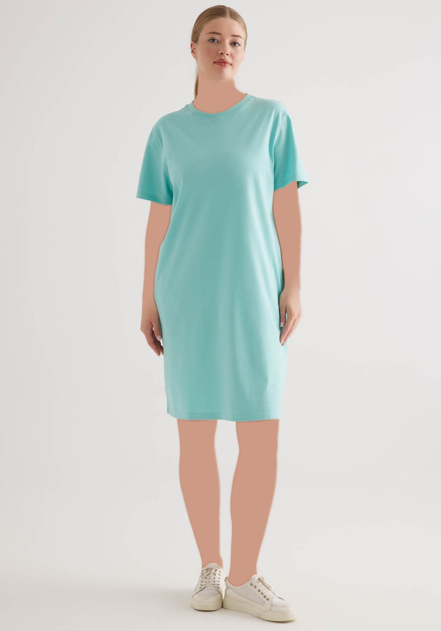 Cotton Pique Plus Size Pocket Short Sleeve Dress