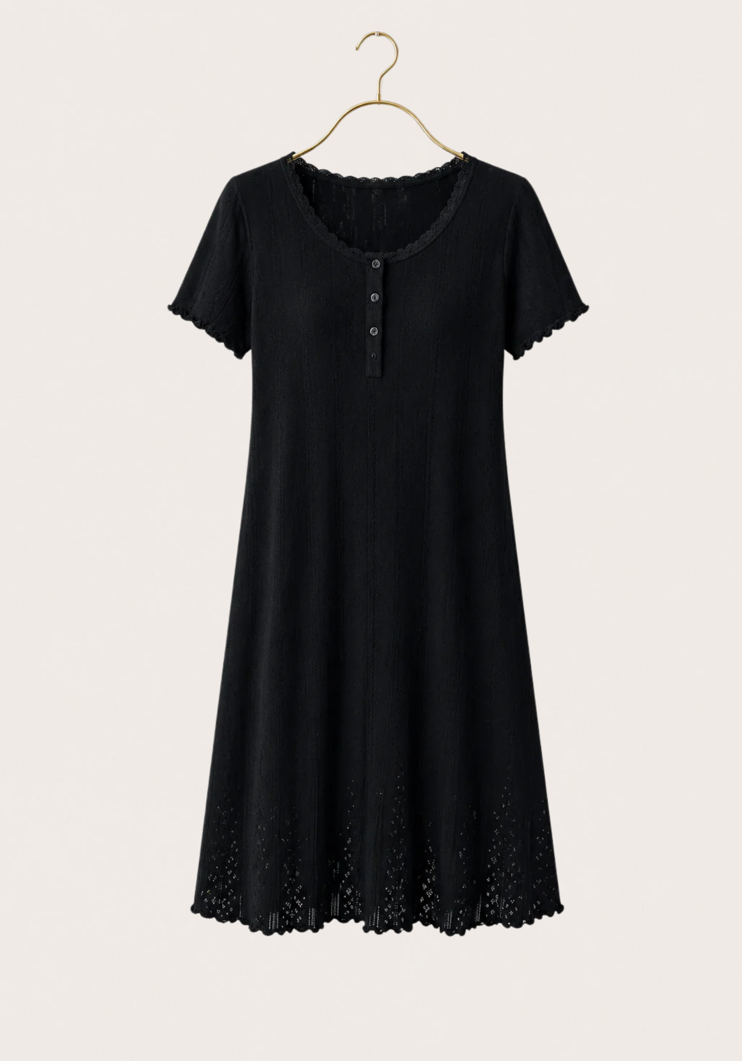 Short Sleeve Cotton Short Nighty