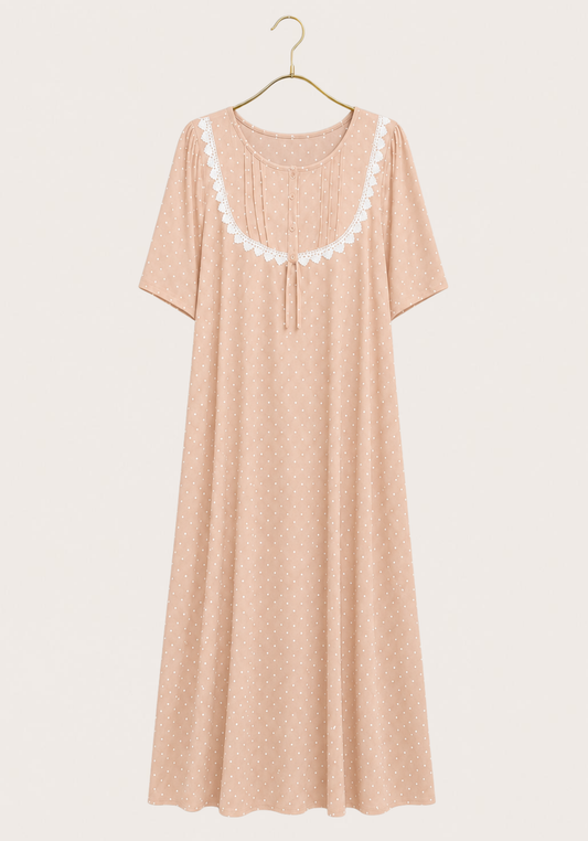 Maternal Short Sleeve Long Nighty