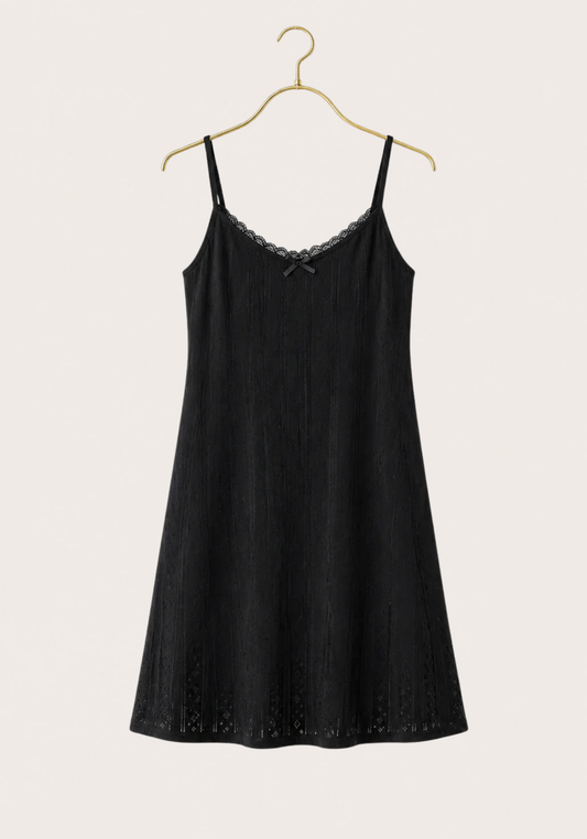 Shoulder Strap Cotton Short Nighty