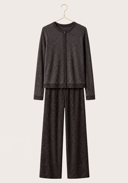 Long Sleeve Button Top Soft Touch Pajama