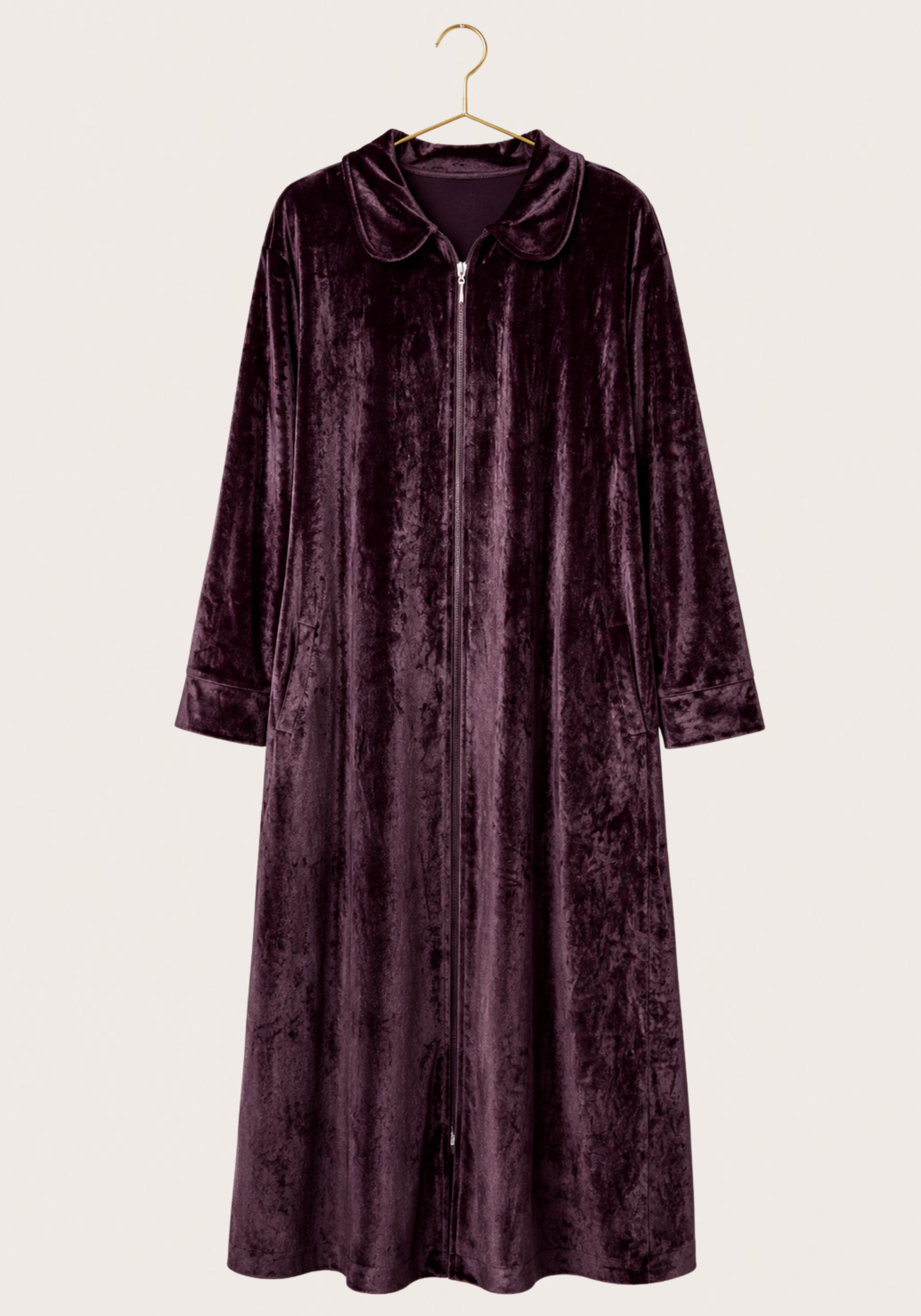 Velour Long Sleeve Long Nighty