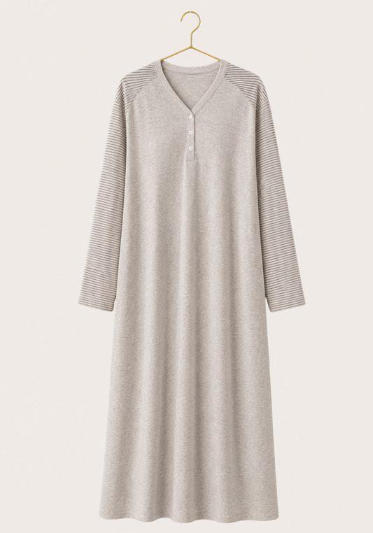 Long Sleeve Soft Touch Long Gown