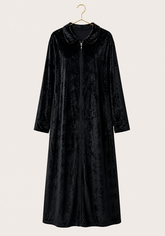 Velour Long Sleeve Long Nighty